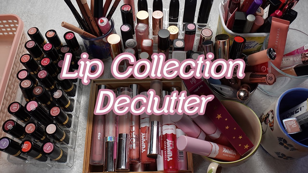 Decluttering My Lip Collection 💄 All the Glossy & Sparkly Swatches ✨