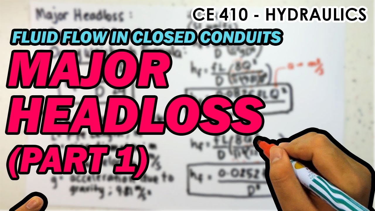 Major Headloss (Darcy Weisbach Equation) ~ Part 1 - Fluid Flow in Closed Conduits (Filipino)