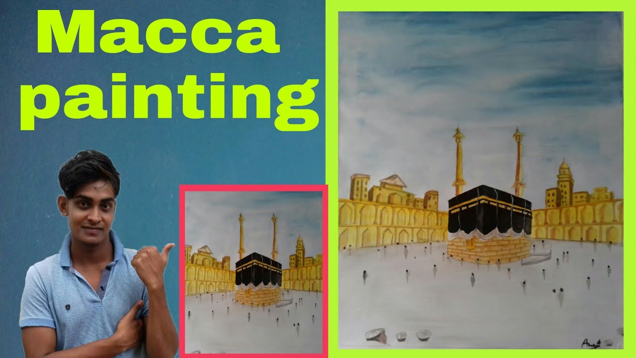 Macca painting | Macca drawing | Macca madina painting|How to draw Macca| Technical Aman art