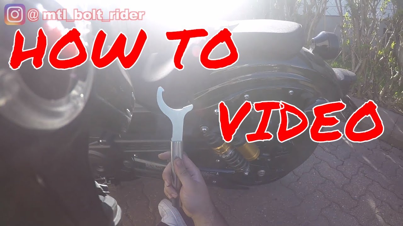 HOW TO ADJUST SHOCKS YAMAHA BOLT