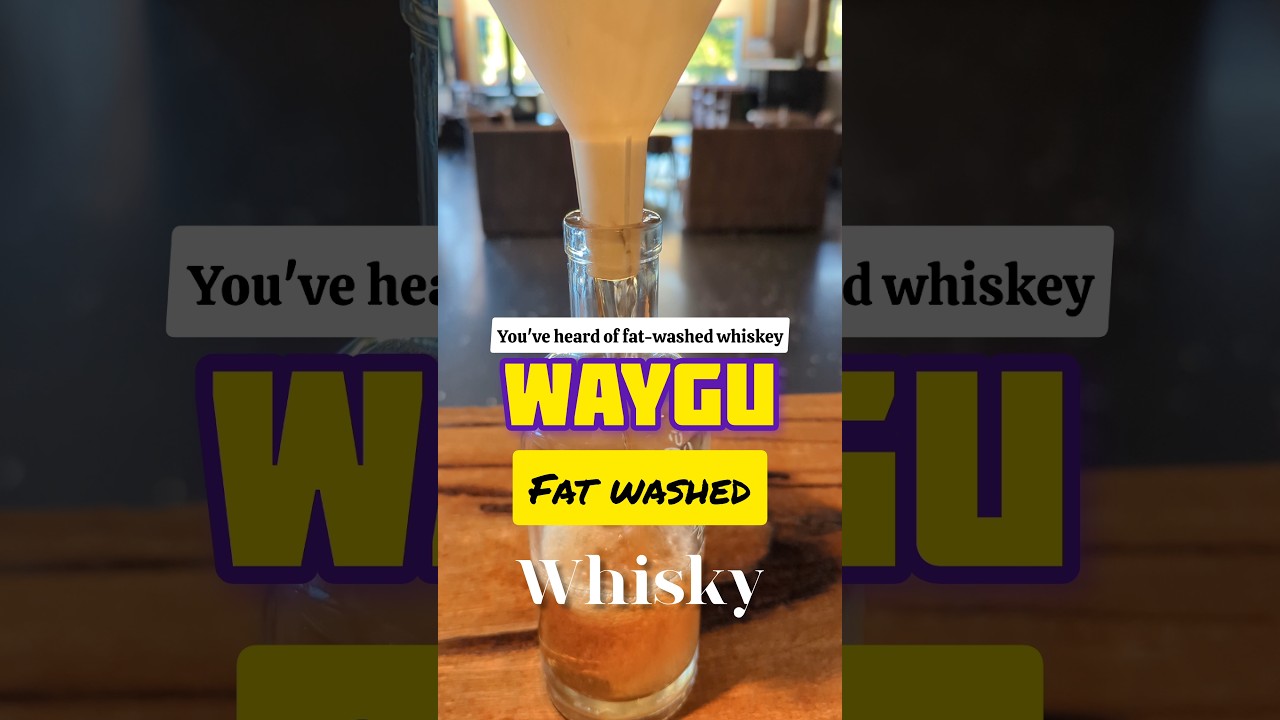 How to make Waygu fat washed whisky #howto #fatwash #whisky #recipe #cocktail #bartender #waygu
