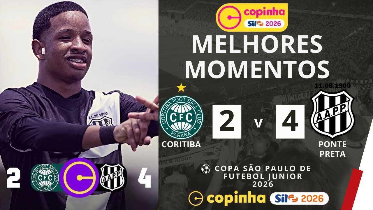 Coritiba vs Ponte Preta | Melhores Momentos | 1&ordf; Rodada | Copinha 2026