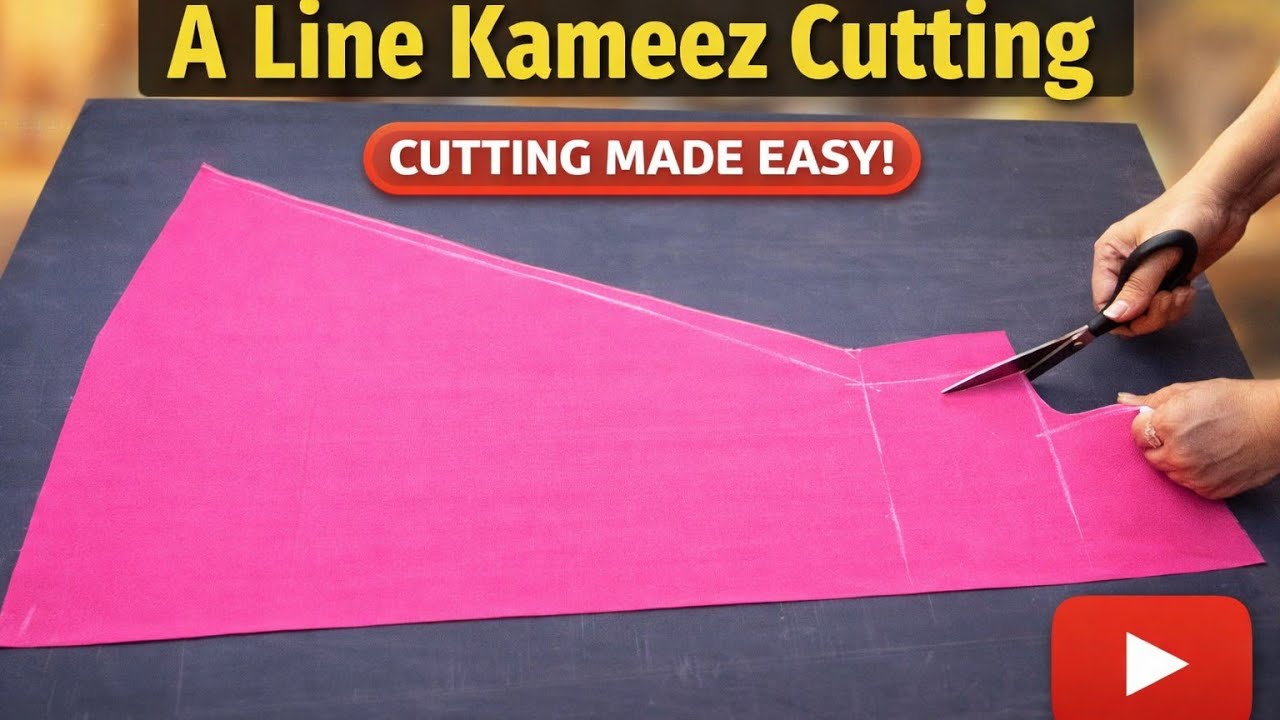 A Line Kameez Cutting in Hindi | Easy Method for Beginners | Perfect Fit