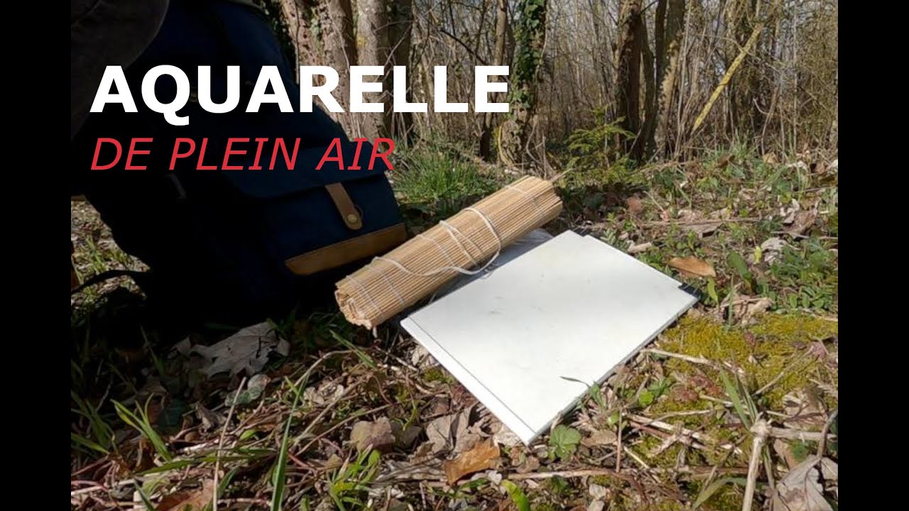 Croquis de valeurs et Aquarelle d'étude sur un sentier · Peinture de Plein air