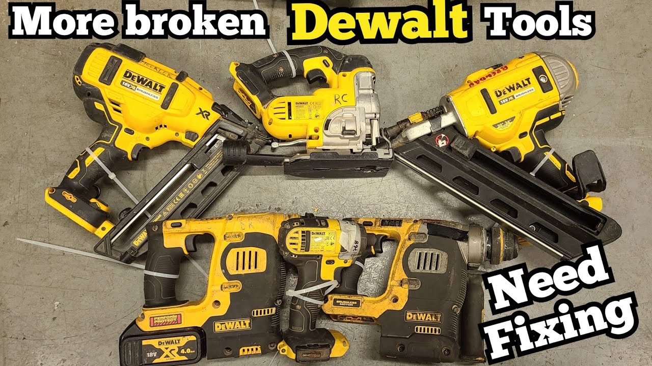 Repairing Dewalt cordless tools today. Nail guns, jigsaw, sds drills and impactor.