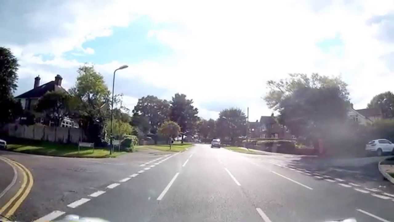 Approaching a minor road and turning right