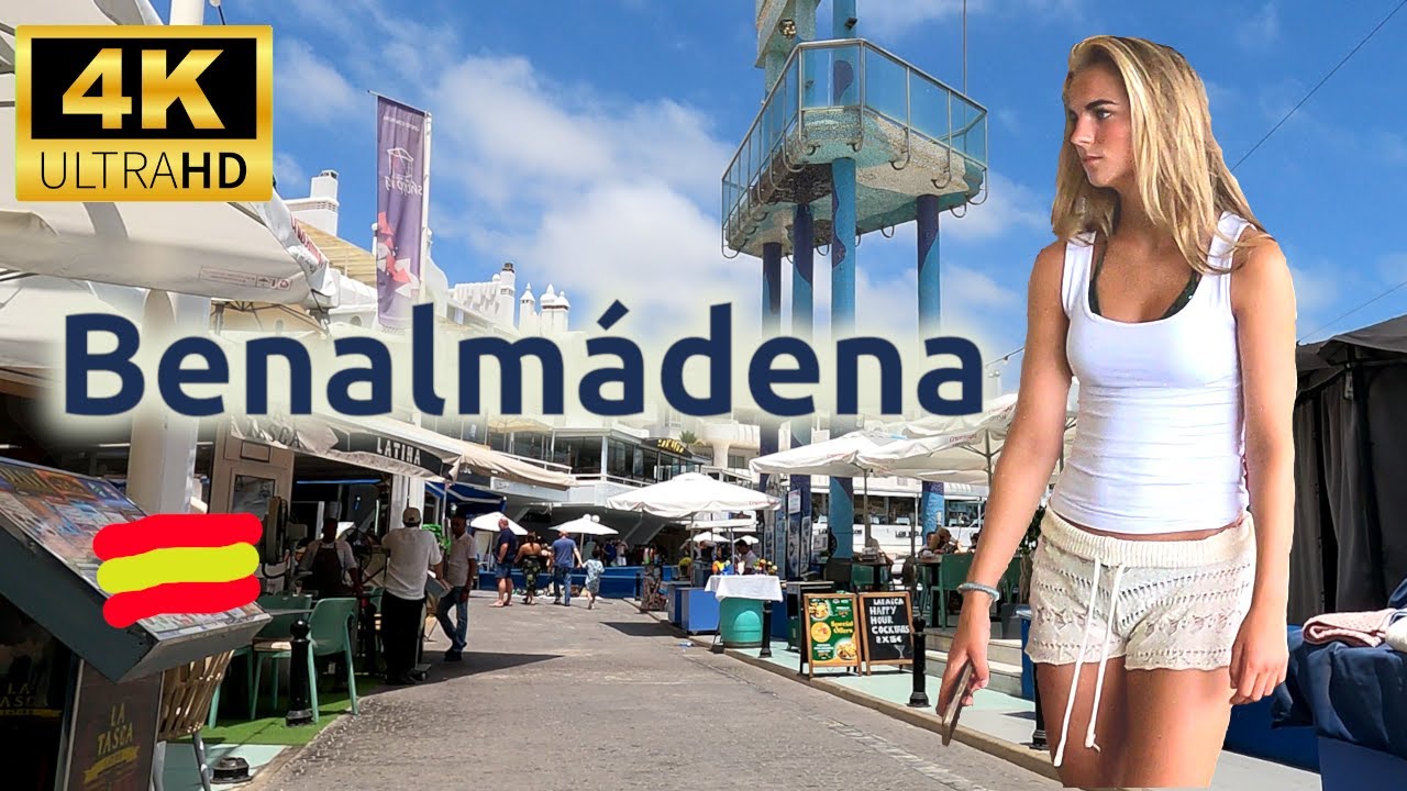 🌟BENALMADENA Beach Walking Puerto Marina Tour летом 2024 года. ИСПАНИЯ