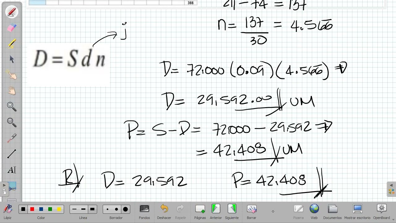 MATEMÁTICA FINANCIERA - DESCUENTO COMERCIAL . PARTE 02
