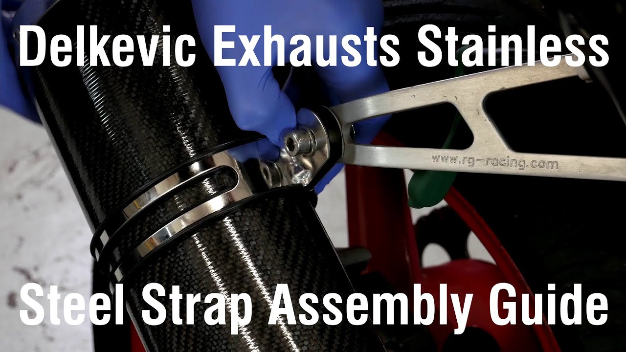 Delkevic Exhaust Stainless Steel Strap Assembly Fitting Guide Help Video