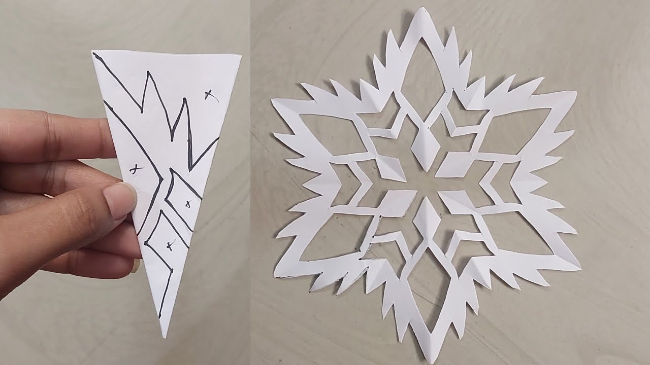 How to make easy and beautiful snowflakes ❄️♥️ 