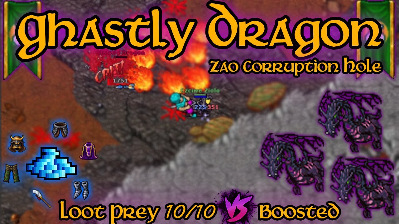 Tibia - Ghastly Dragon - Loot Prey + Daily Boost