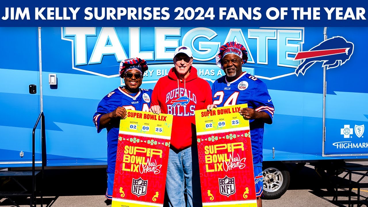Jim Kelly Surprises 2024 Buffalo Bills Fans Of The Year With Super Bowl Tickets