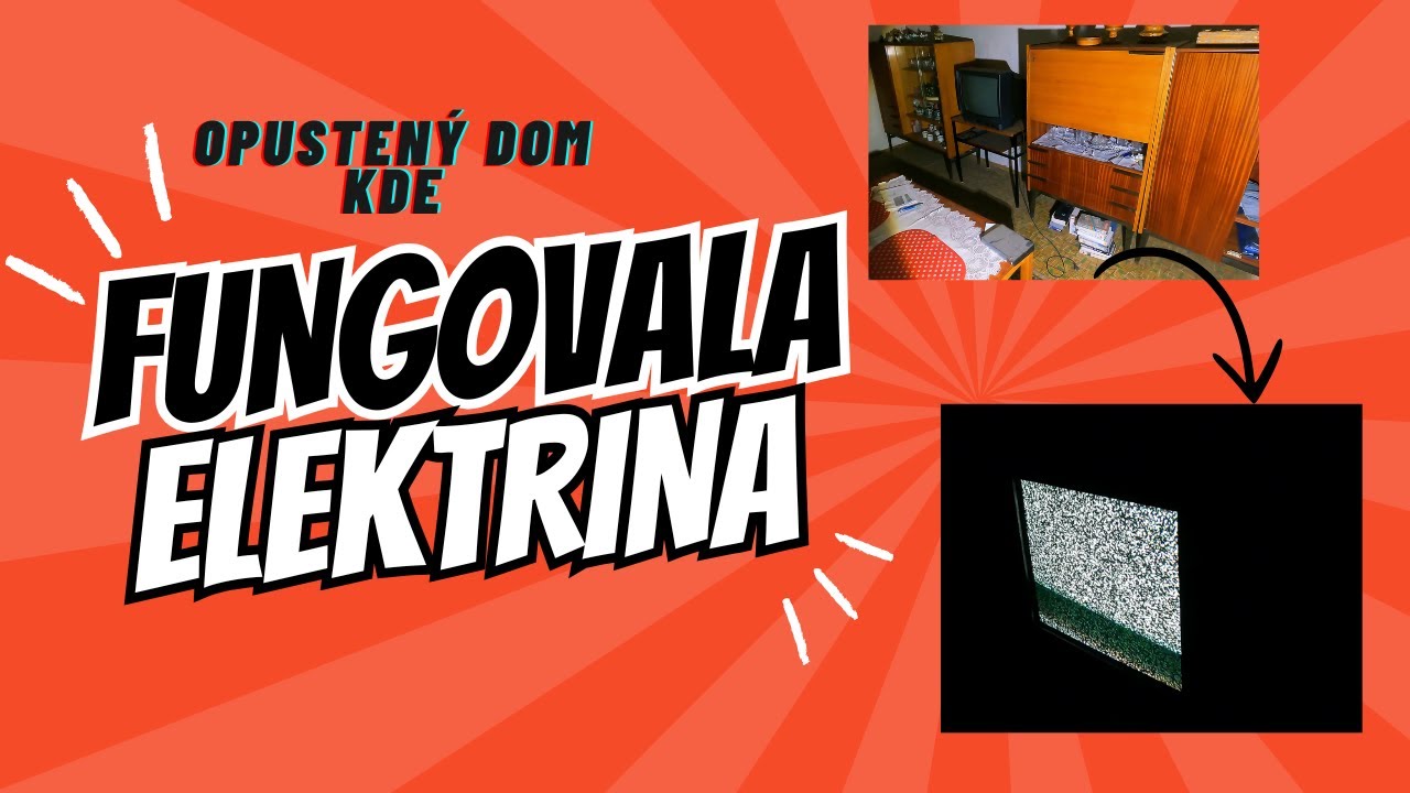 😮Zachovalý opustený dom, kde fungovala elektrina - zapol som televízor a išiel.
