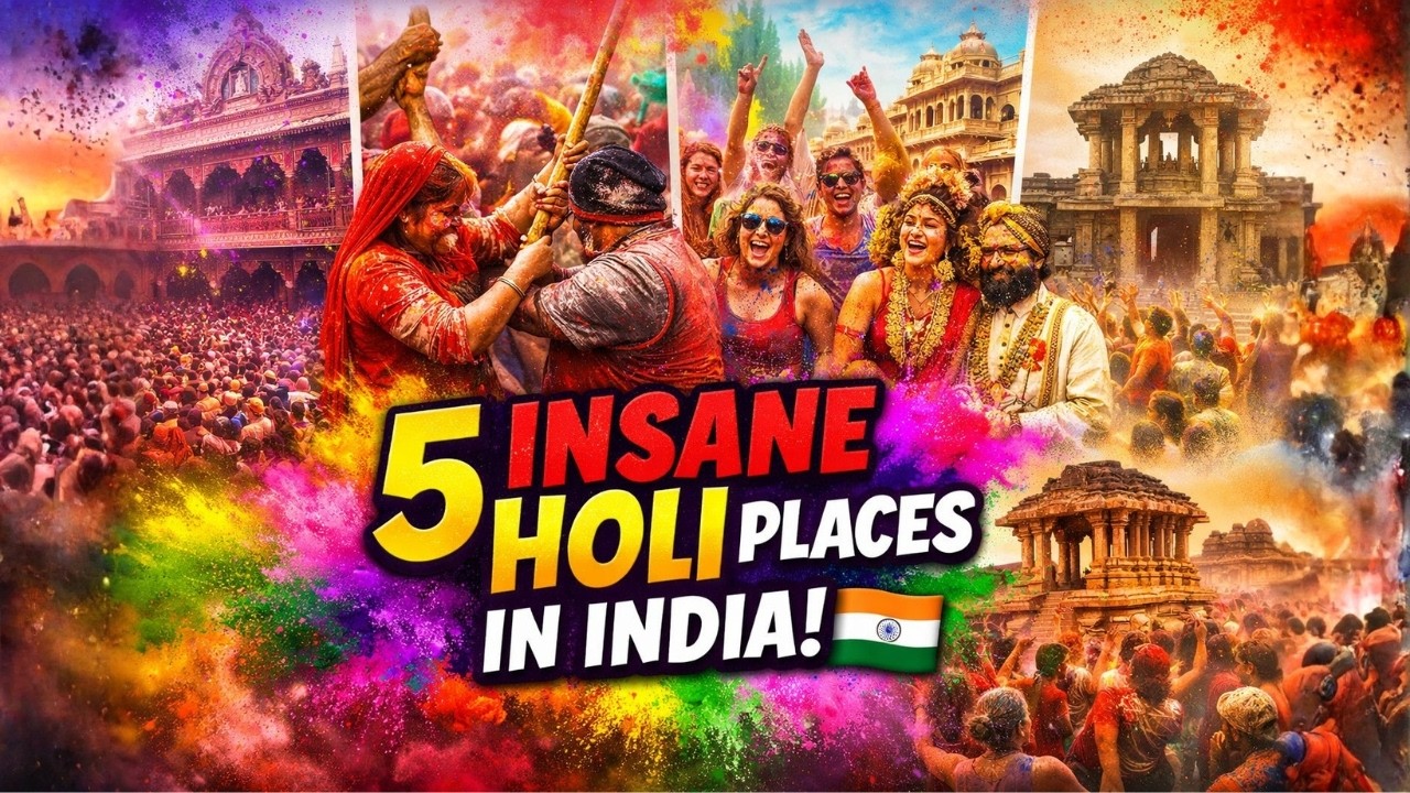 India ki 5 Sabse Crazy Holi Celebrations 2026 | Best Places to Celebrate Holi in India | TravelGuide