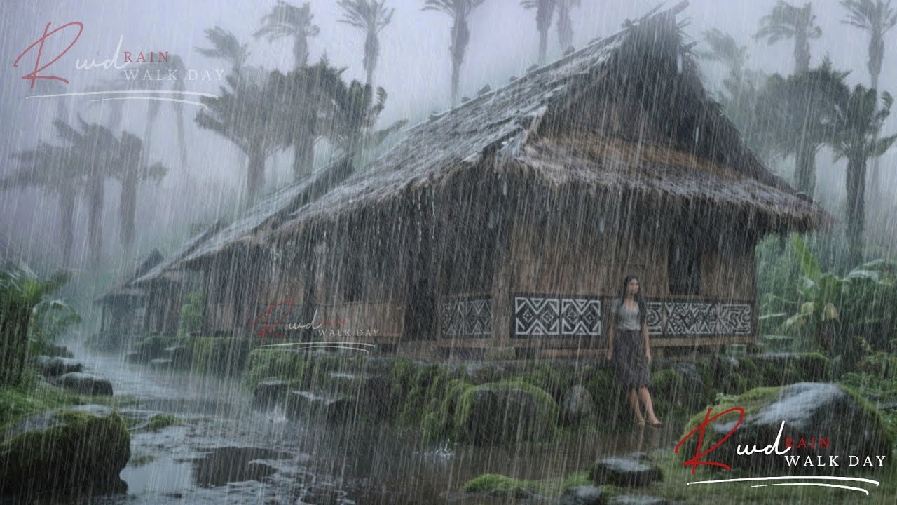 IT'S A RAIN STORM DAY, WALK IN THE NATURAL RURAL Rural Areas TO RELAX