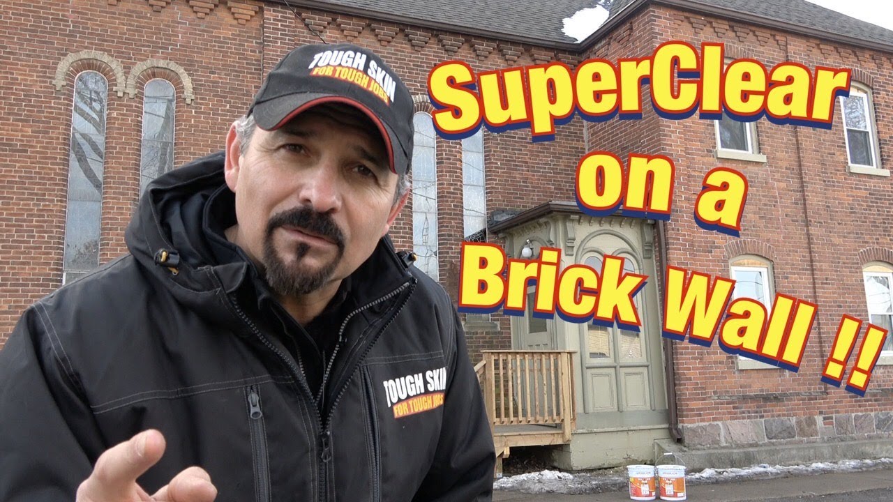 ToughSkin SuperClear waterproofing a brick wall