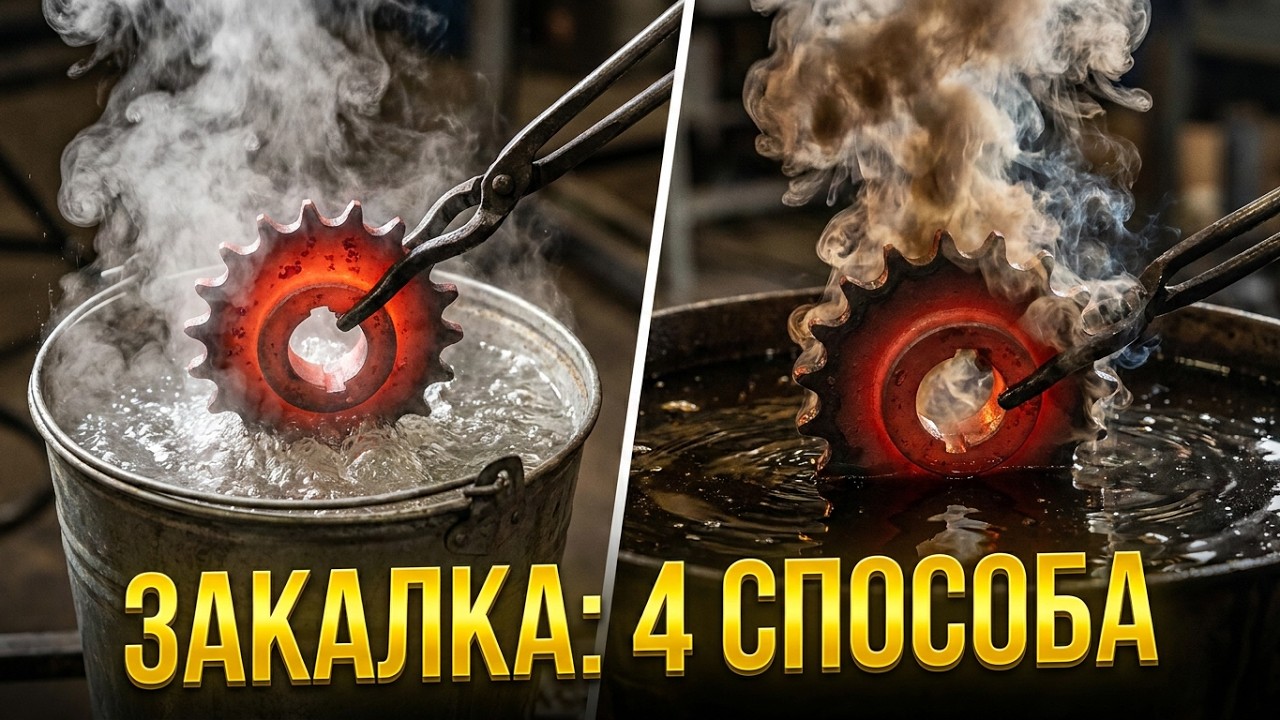 Закалка звездочек из стали 45 четырьмя способами