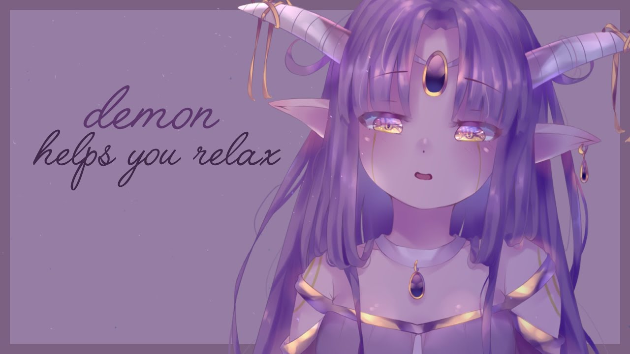 [ASMR] 😈✨ Your Cute Inner Demon Helps You Relax!! [Headpats, Ear Cupping & Guided Meditation]