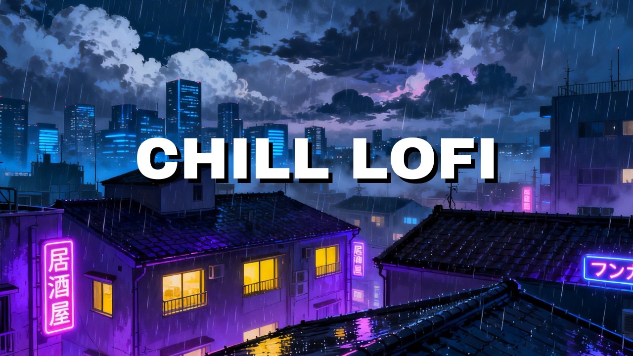 Calm Tokyo Rain 🌙 Lofi Beats for Late Night Study | 深夜の東京