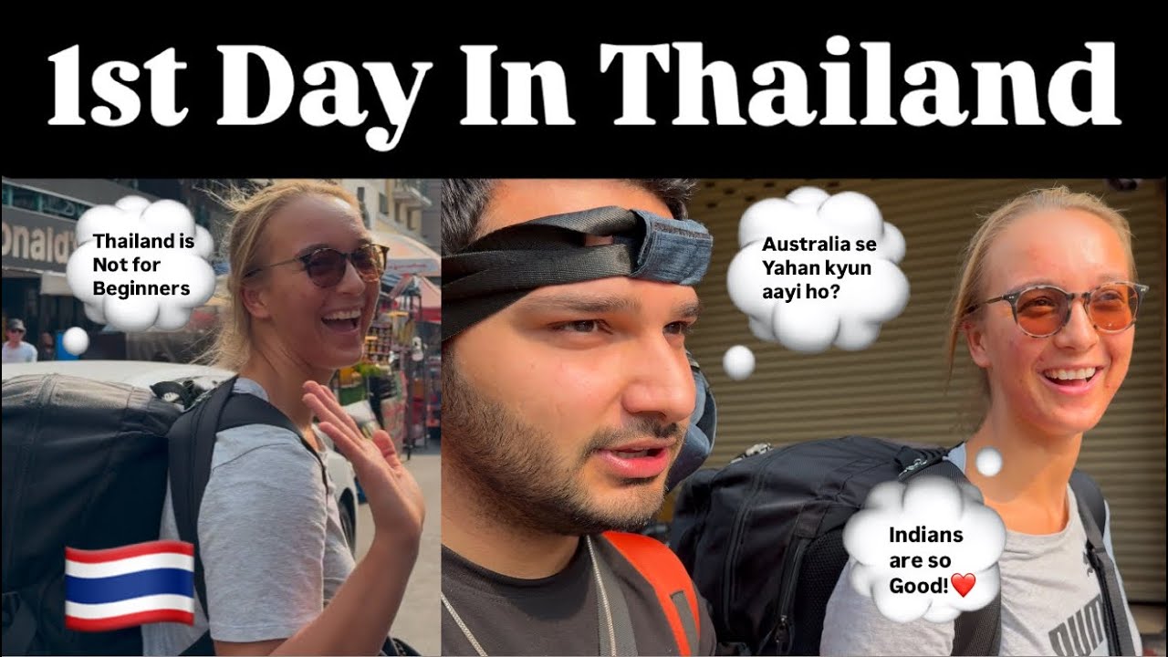 MET AN AUSTRALIAN SOLO TRAVELER GIRL || 1st DAY IN THAILAND || HITCHHIKING || TRAVEL WITHOUT MONEY🇹🇭
