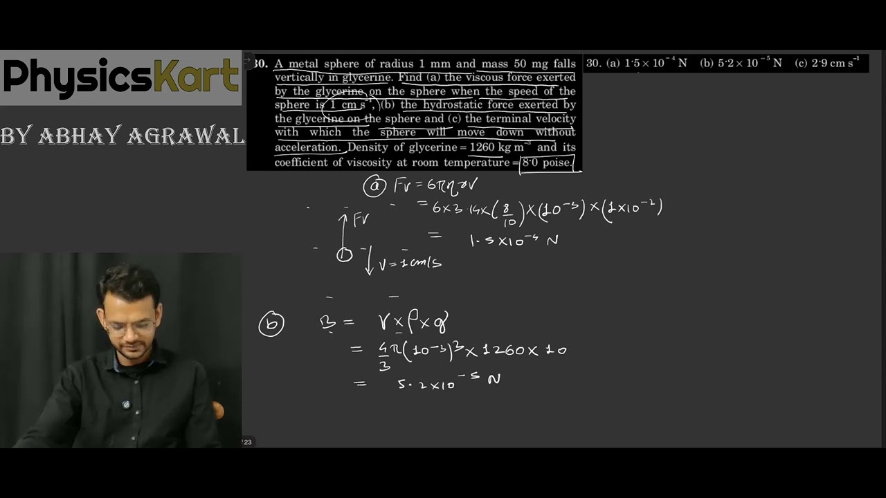 Q30 Exercise chapter 14 Some mechanical properties of matter H C verma vol 1
