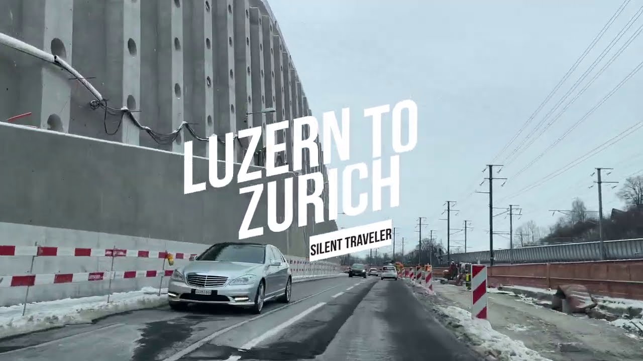 🇨🇭Drive In Switzerland 🇨🇭 Luzern City To Zurich - Snow Drive ⛄️😍