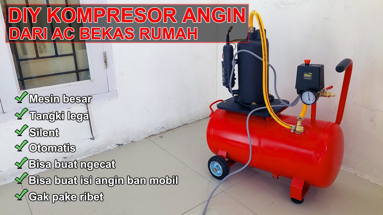DIY Kompresor Angin - Membuat Kompresor Angin Dari Barang Bekas