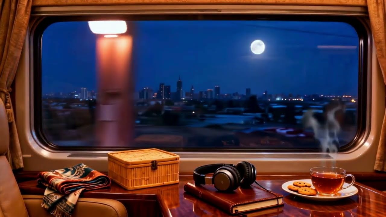Moonlight Train Travel | Lo-Fi World Music Ambience for Peaceful Moments