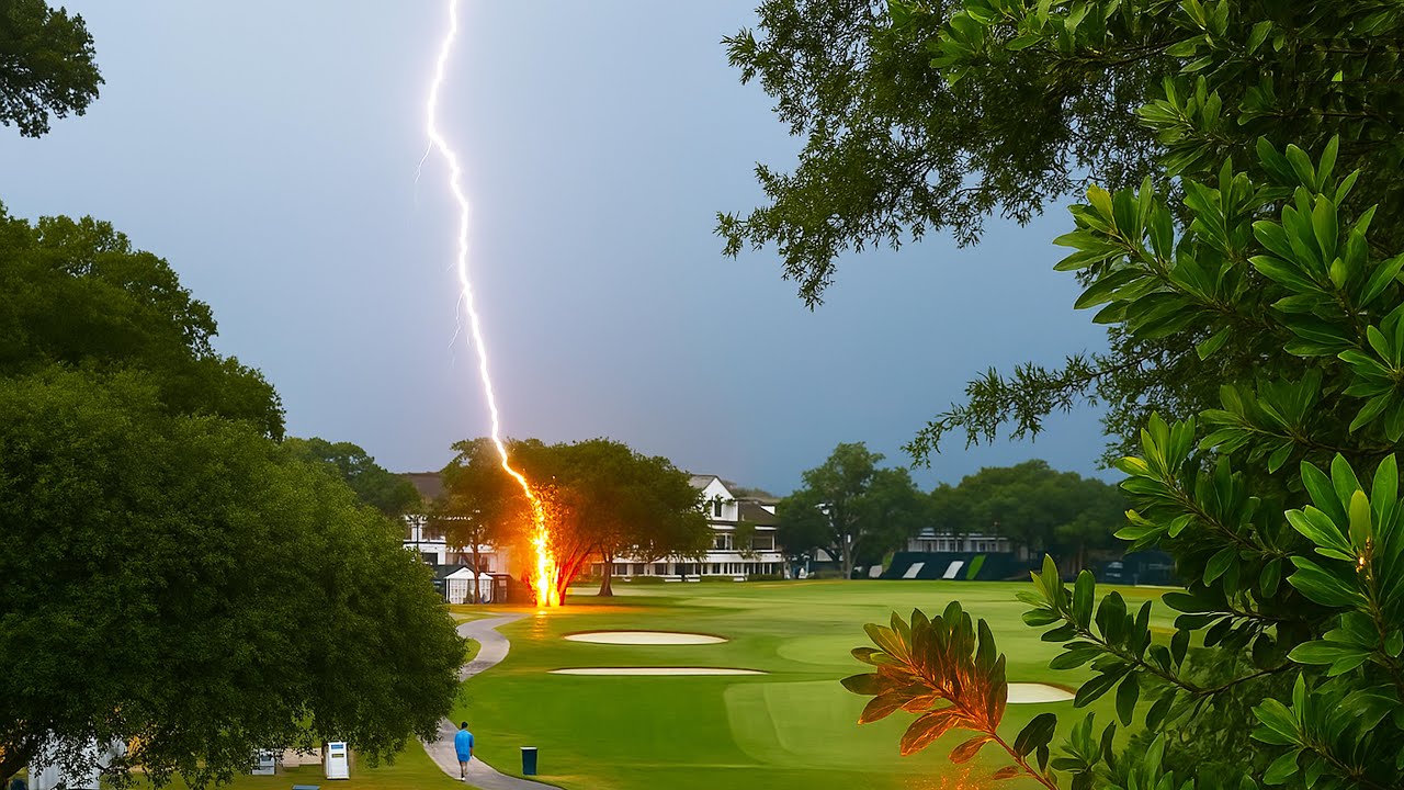 Top 10 most spectacular tree lightning strikes caught on camera