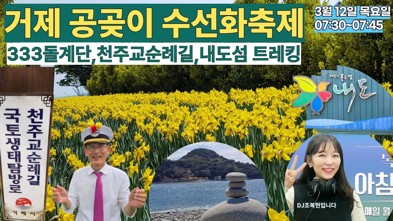 “3월 거제 공곶이 수선화 축제 미리 다녀왔습니다｜333 돌계단 동백터널 현장”