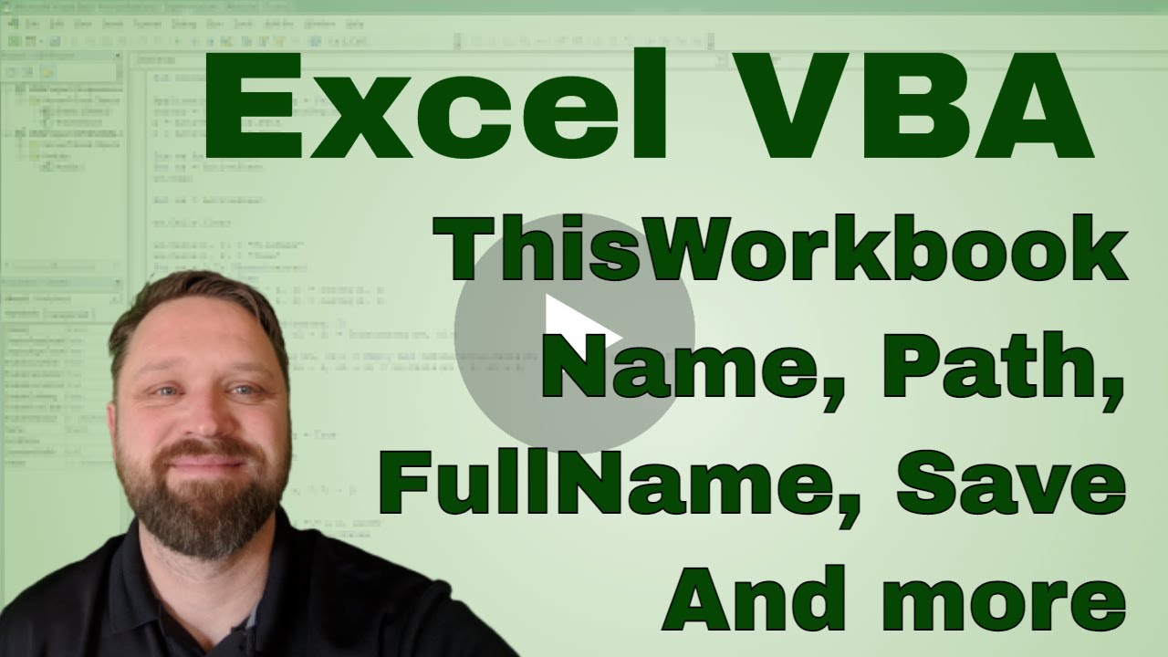 Excel VBA - ThisWorkbook Introduction (Code Included)