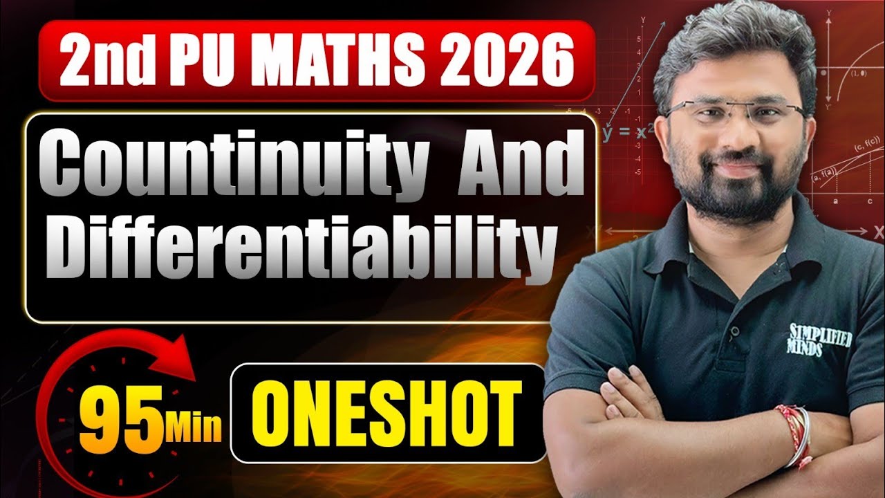 2nd PU Maths Exam 2026 | Continuity and Differentiability