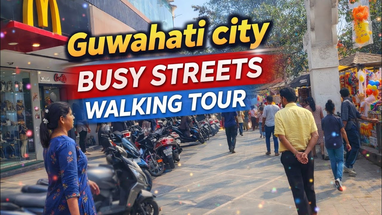 Walking tour busy streets at Guwahati city @Openskyodyssey #walking #travel #openskyodyssey 