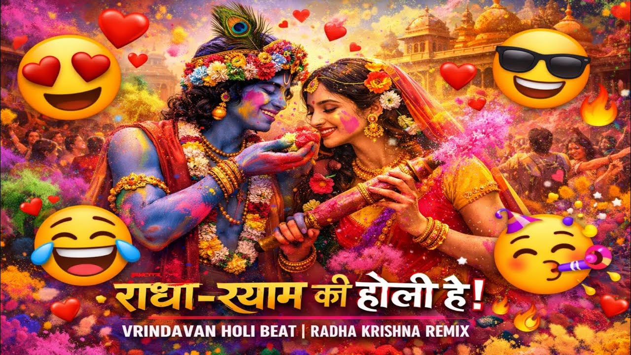 Radha-Shyam Ki Holi Hai | Vrindavan Holi Beat 🔥 | Radha Krishna Remix 🕉️