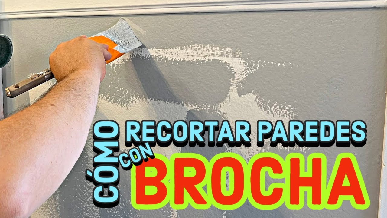 CÓMO HACER RECORTES CON BROCHA PARA PINTAR PAREDES, FÁCIL Y RÁPIDO Y  LA TÉCNICA DE UN PROFESIONAL.