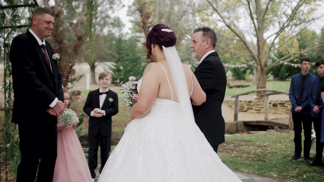 Millie and Michael's Wedding ceremony at Stevens Estate Gardens, South Australia