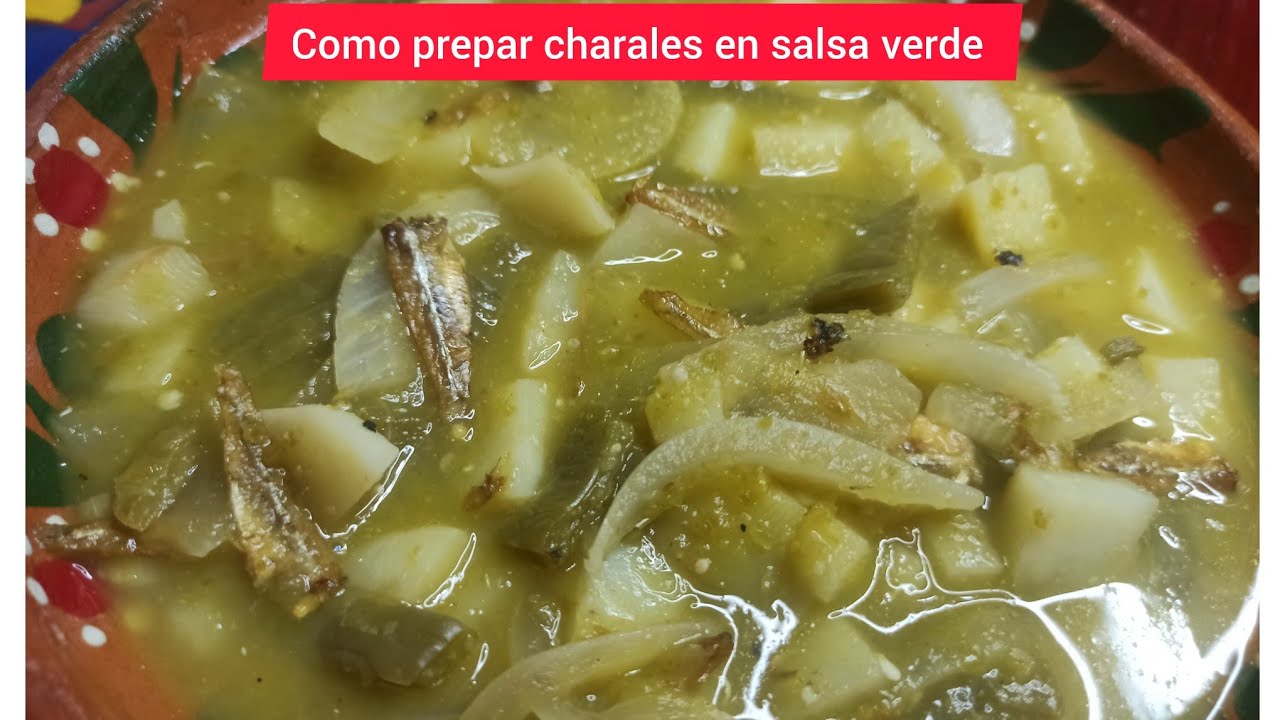 Como preparar charales en salsa verde f&aacute;cil 🐟🥔