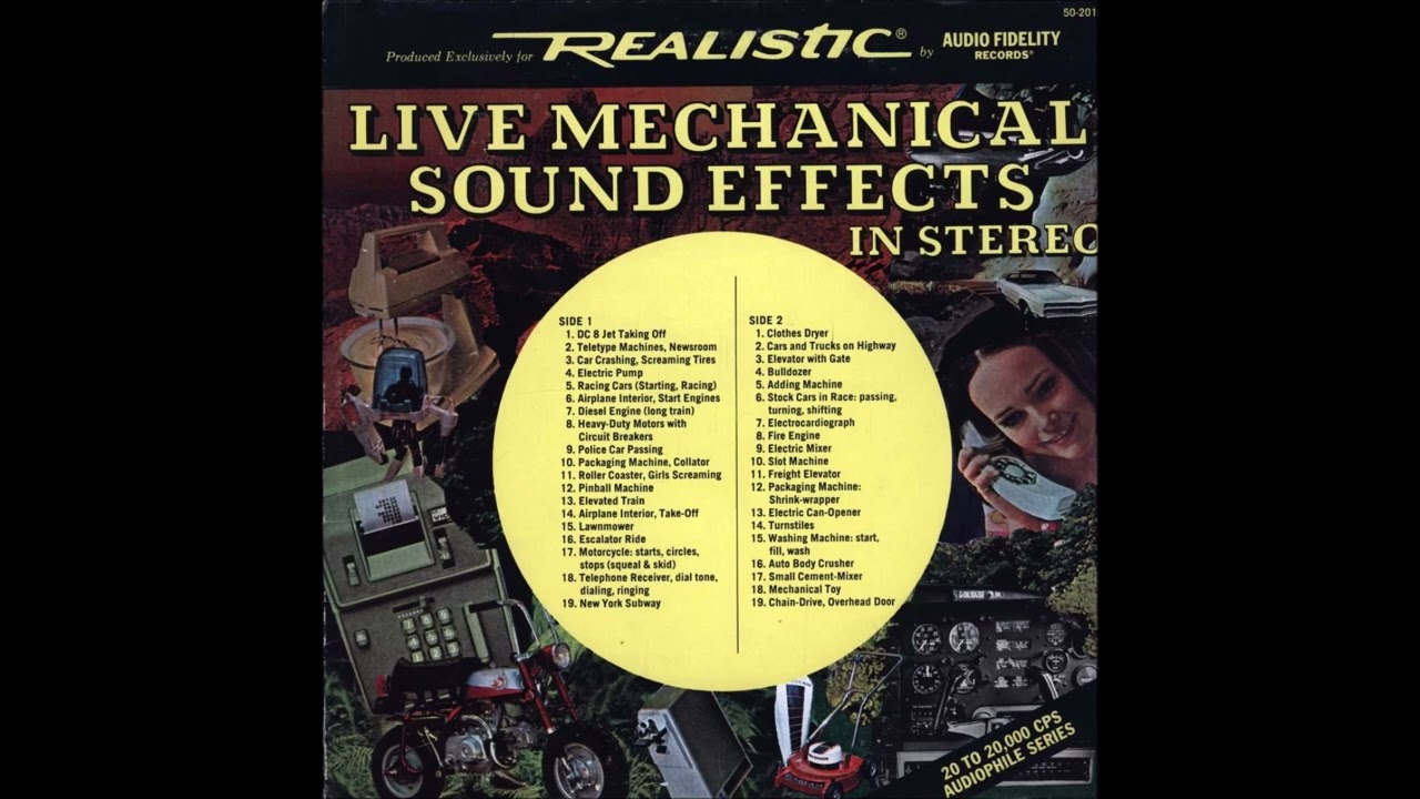 Radio Shack / Audio Fidelity Records - Live Mechanical Sound Effects (In Stereo) - Side 2 (1971)
