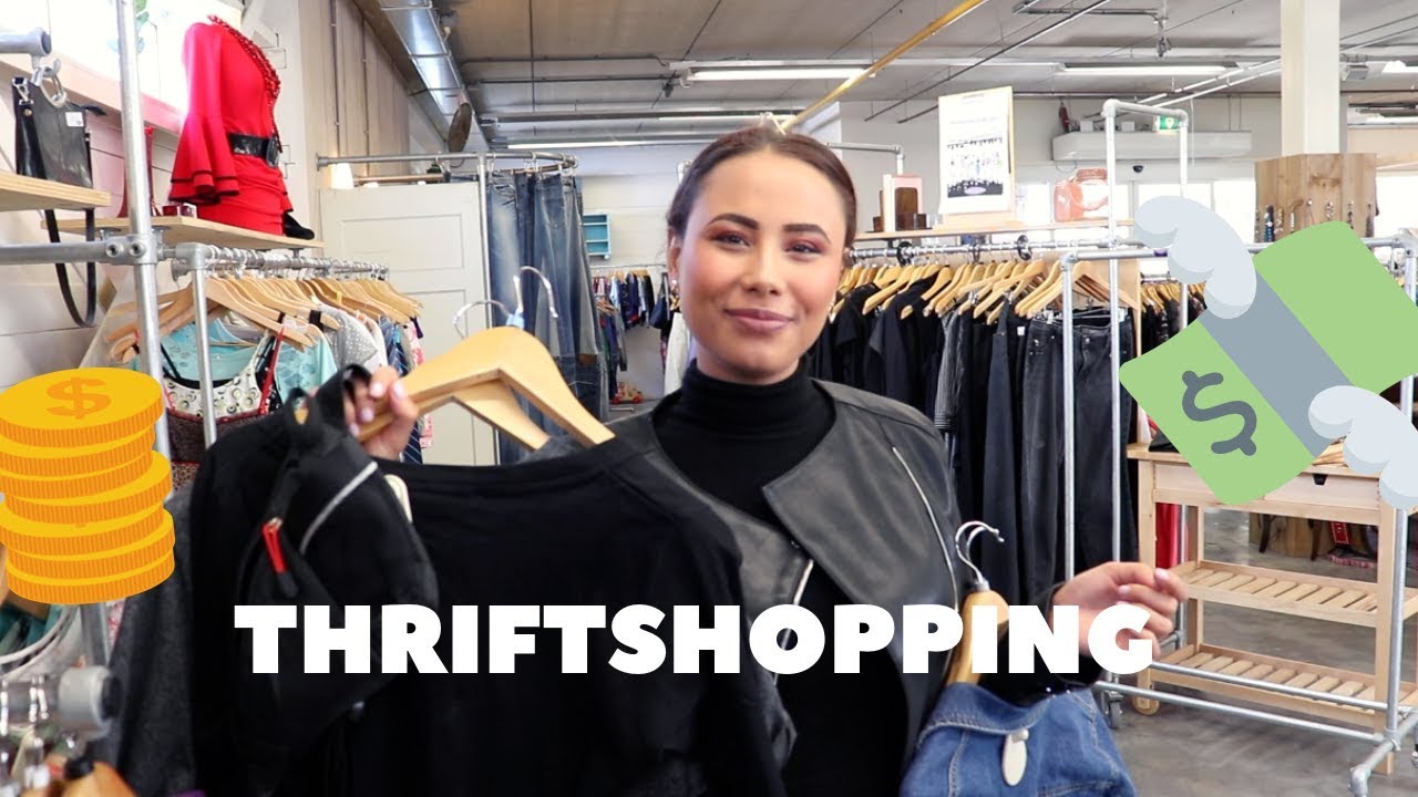 MIJN EERSTE KEER THRIFT SHOPPEN! (Vintage Kleding Passen)