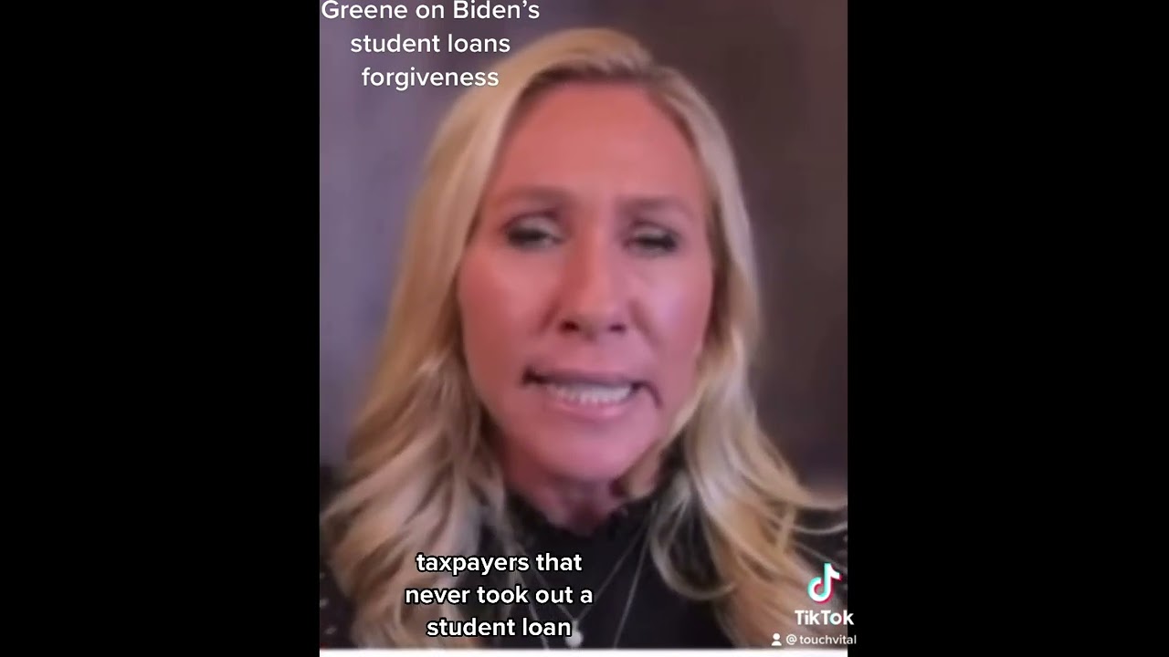 Marjorie Taylor Greene on Biden&rsquo;s student loans forgiveness #mtg #biden #studentloans