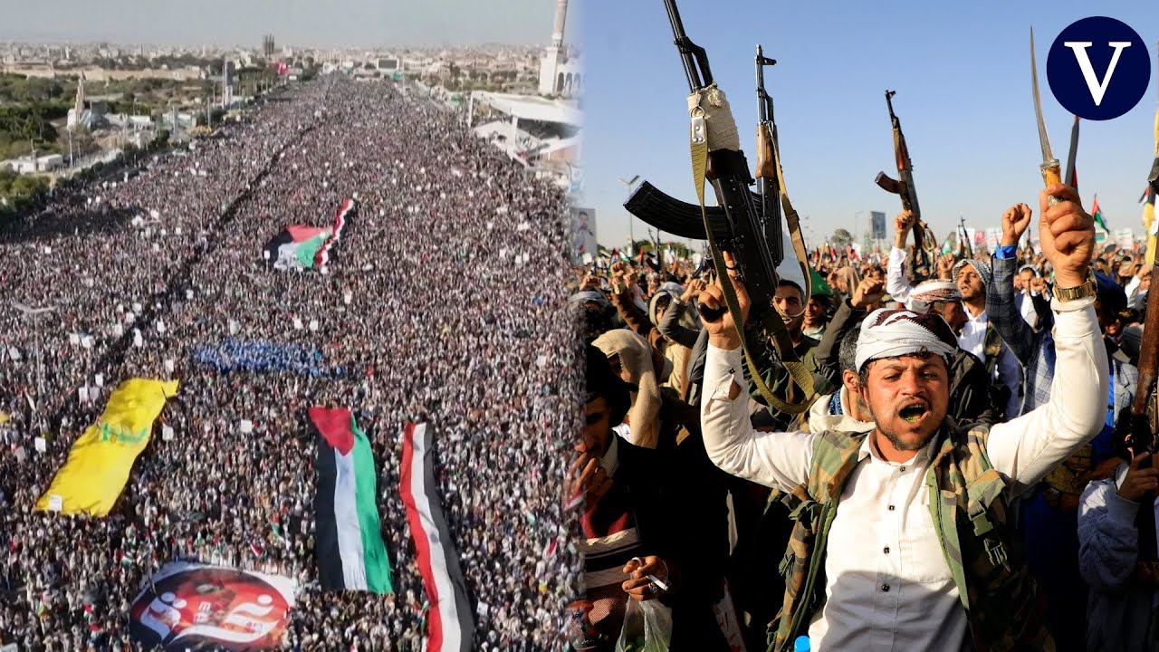 Miles de yemeníes llenan las calles de Saná en apoyo a los hutíes y contra Estados Unidos e Israel