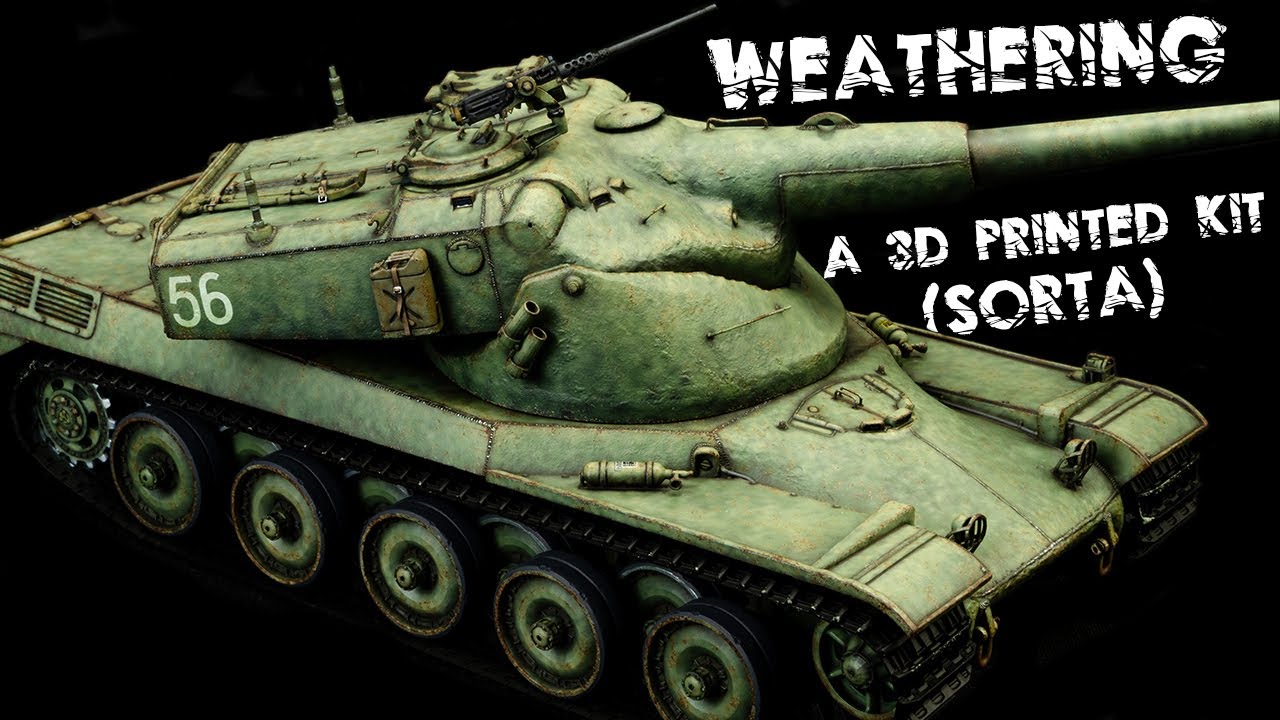 Weathering a 3D Printed Model (AMX-50, Resinscales 1/35)