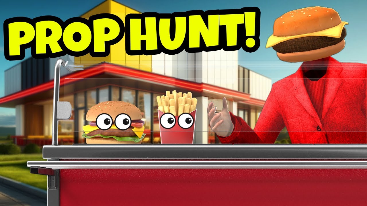 PROP HUNT In A FAST FOOD RESTAURANT in Gmod! (Garry's Mod Hide and Seek)