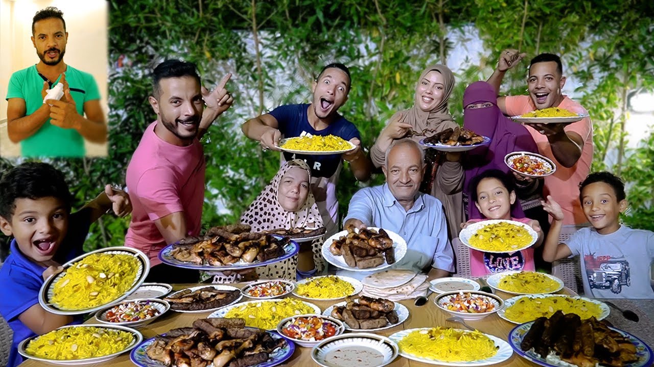 عزومة مشويات🍗من يد مراتى لاهلى👨‍🦳بعد تجديد البيت🏡للاسف اصابتى منعتنى اساعدهم🤕💔.....