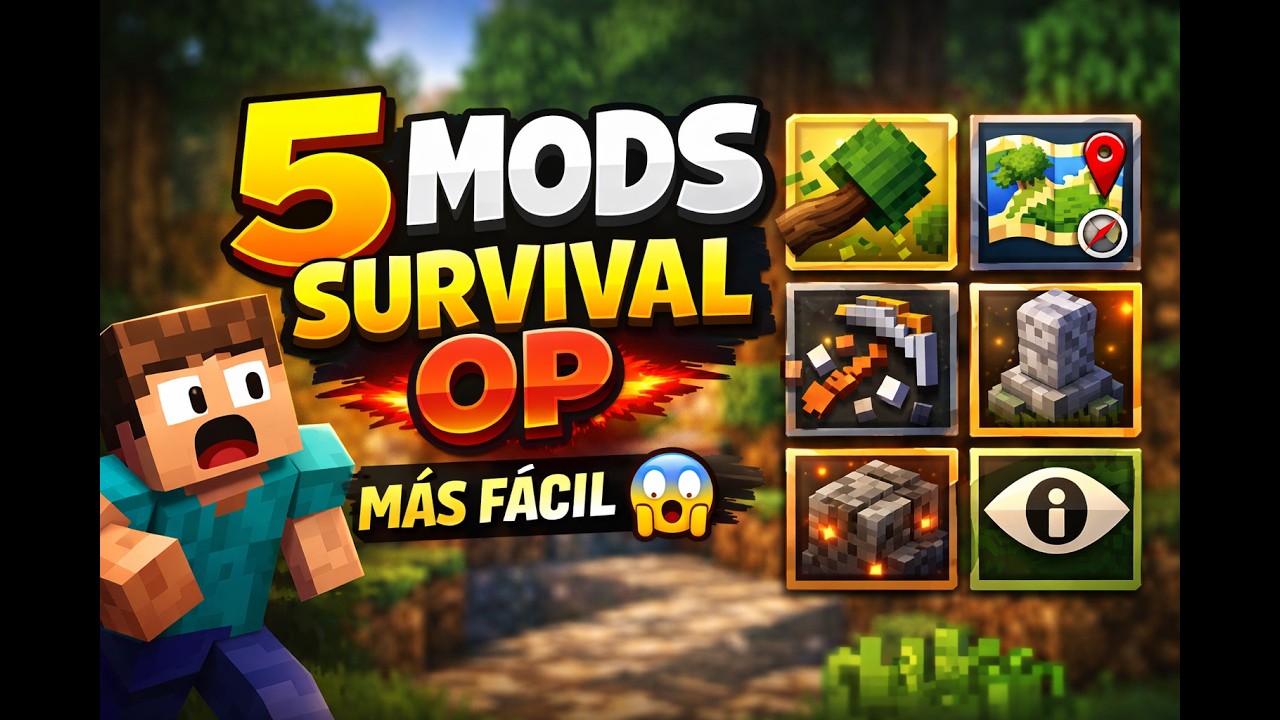 5 MODS que HARÁN tu SURVIVAL MUCHÍSIMO MÁS FÁCIL