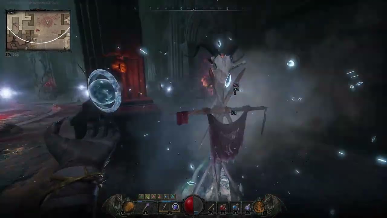 Pyromancer Solo Hard 2F Boss Wendigo Kill [ Dungeonborne ]