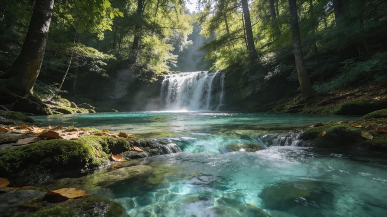 💤 Sleep Better LIVE 🌿 | Soothing Waterfall & Forest Ambience