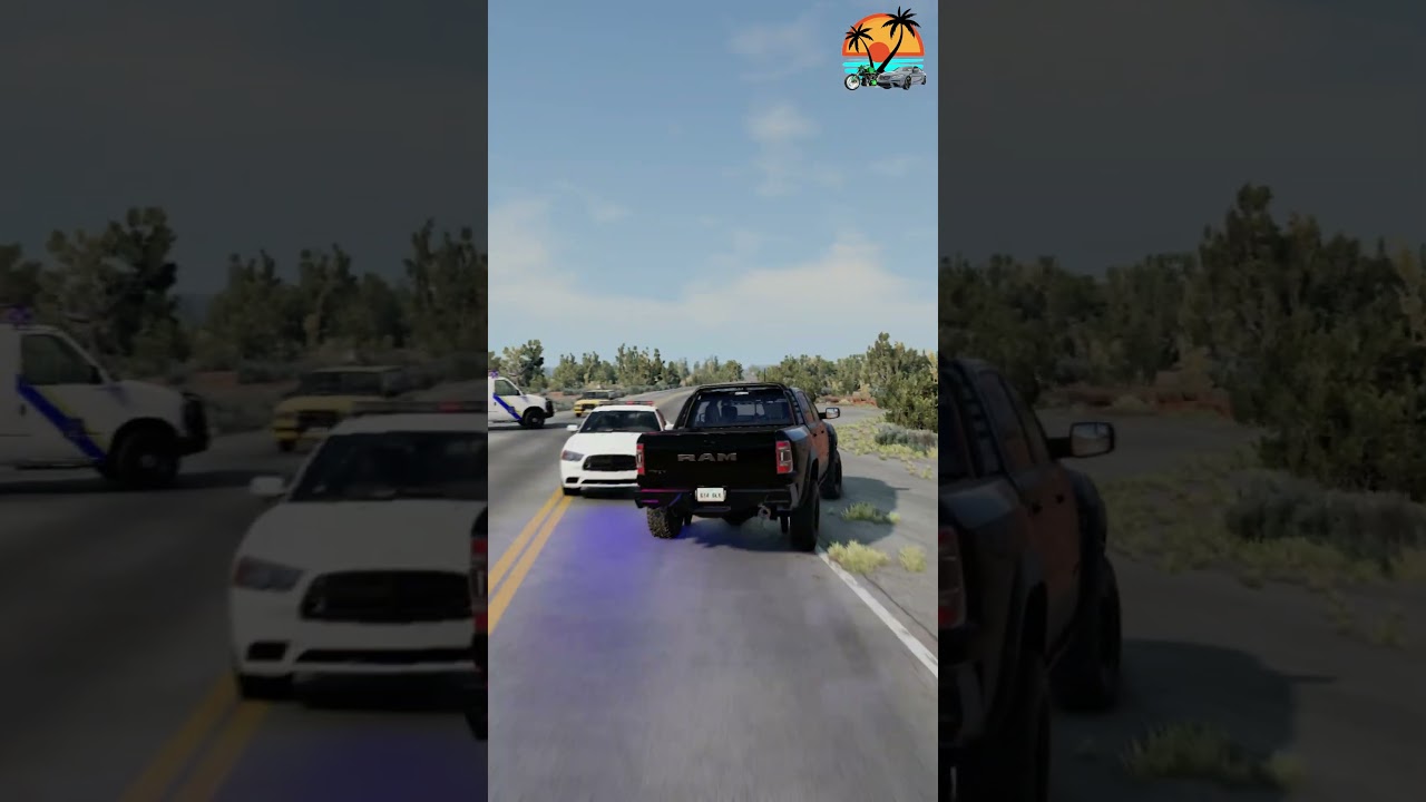 Realistic Highway Car Crashes #207