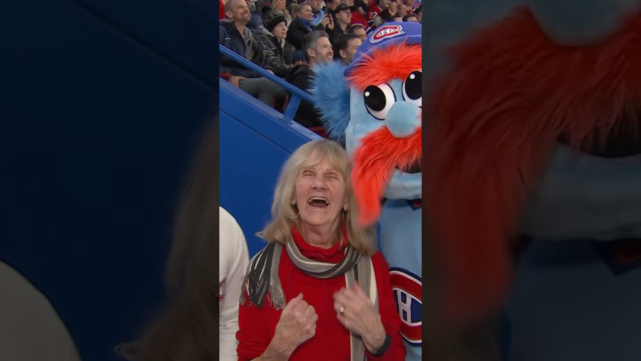 82yo fan gets her first tattoo at a hockey game #NHL #Shorts