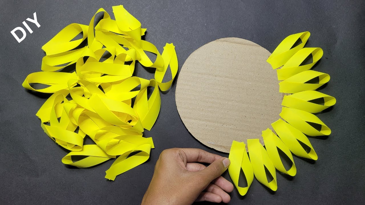 New! Easy Paper Wall Hanging Ideas - Flower Wall Hanging using A4 paper sheet - Paper Home Decor